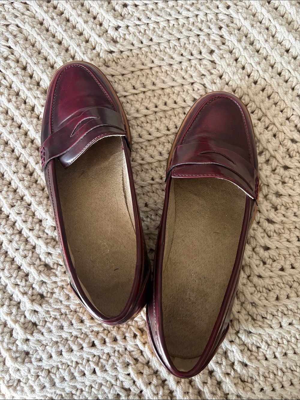 Wanted Women's Wine Red Penny Loafers